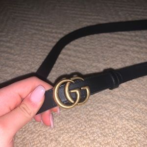 Gucci Accessories - Gucci Belt -Marmont Leather Belt with Shiny Buckle Gucci Accessories - Gucci Belt -Marmont Leather Belt with Shiny Buckle